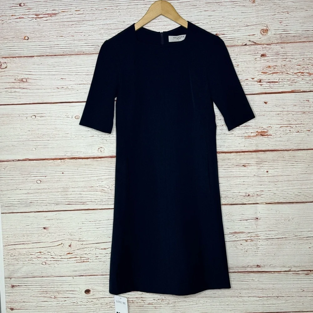 NWT MM LaFleur The Emily Dress - WonderTex in Galaxy Blue Sz 0 - Picture 2 of 16